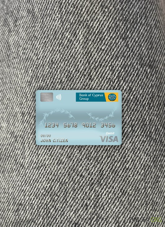 Banque de Chypre de Chypre carte de débit visa photolook ,